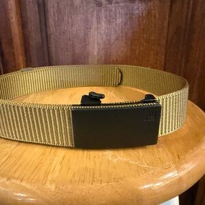 Men's Fairwin Tactical Web Belt in Tan with Black Buckle